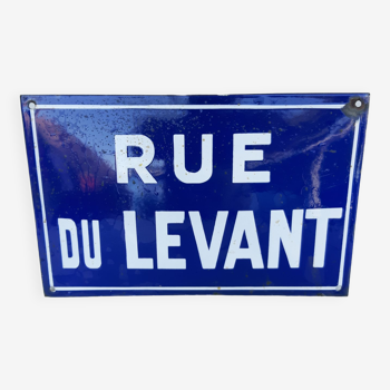 Enamelled plaque " Rue du Levant "