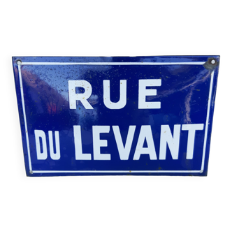 Enamelled plaque " Rue du Levant "