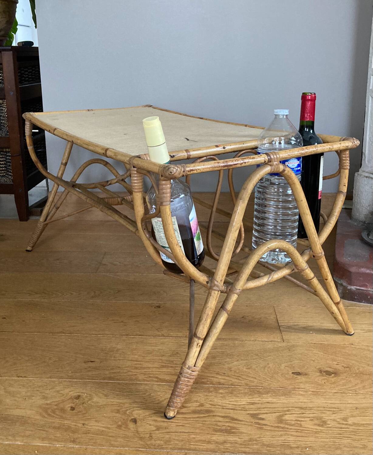 Vintage wicker rattan coffee table from the 1960s/70s (delivery possible)