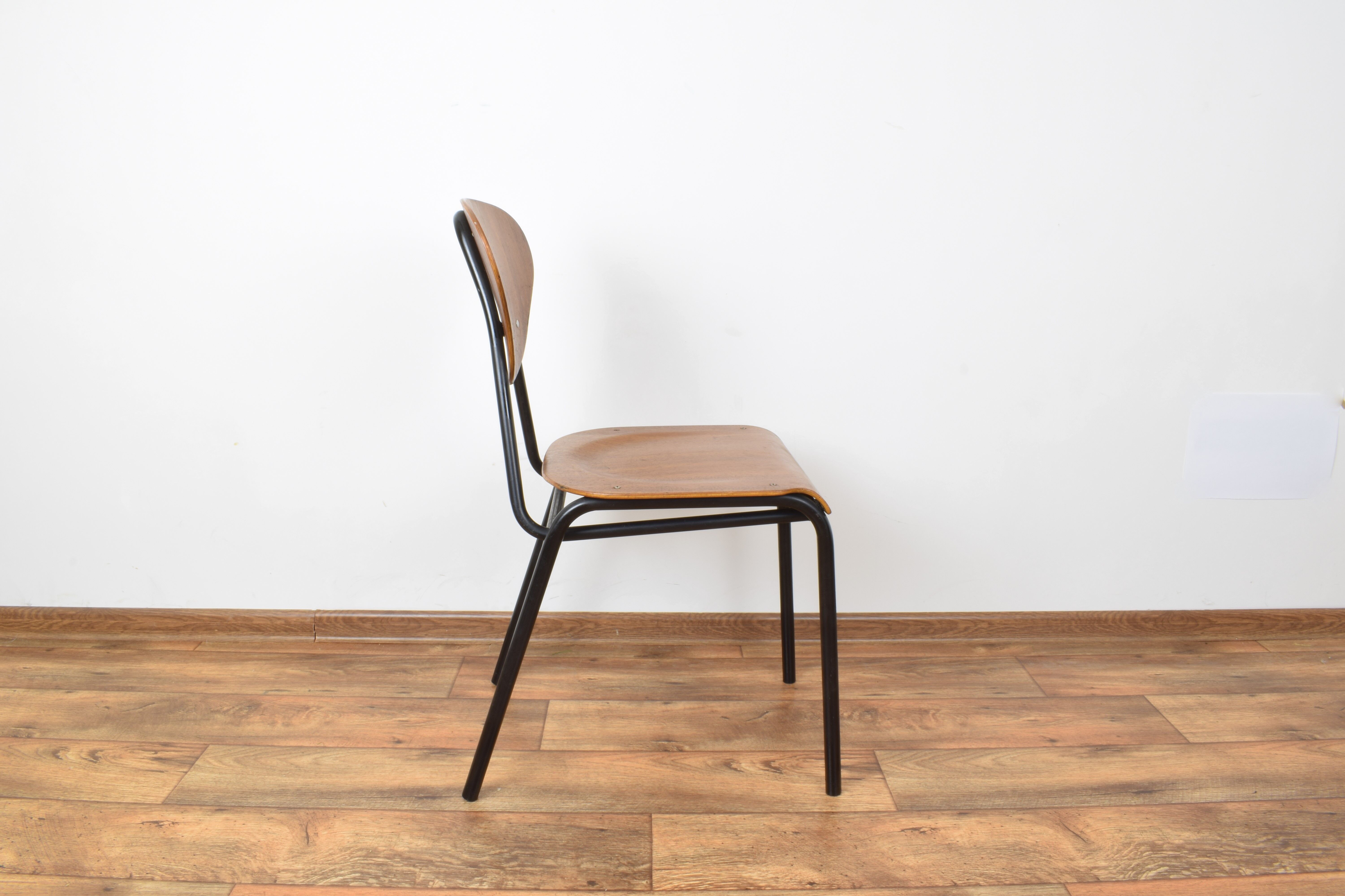 Danish teak school chairs, 1960