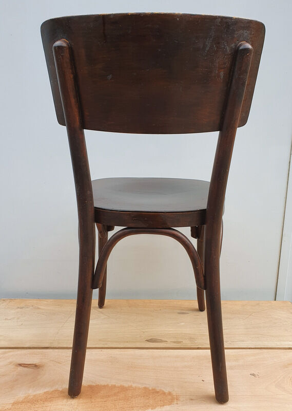 2 mahogany varnished bistro chairs