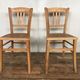 Pair of chairs lutherma troquet bistro brasserie bohème vintage 1950 old bentwood old french