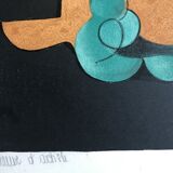 Original lithograph signed by Danièle PERRÉ (1924-2009) Abstract composition, 1961.