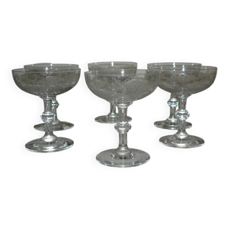 Saint louis talma 6 champagne cups - 10.8 cm