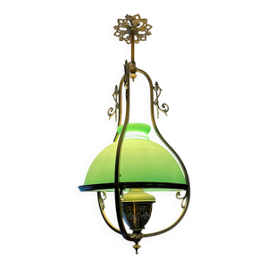 Lustre Suspension Art - nouveau opaline