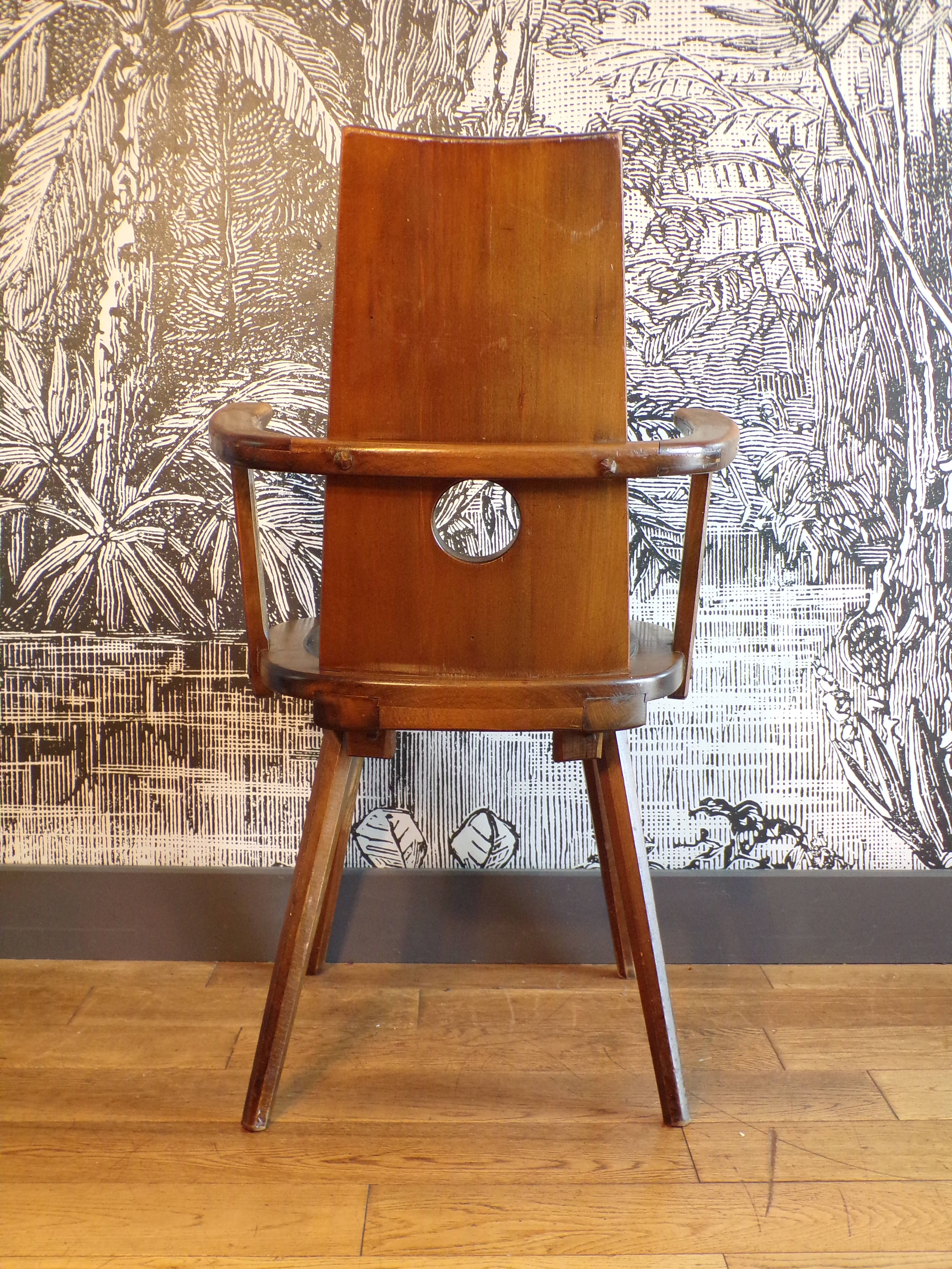 Brutalist armchair French work 1960