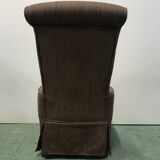 Brown fabric armchair