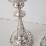 Pair of old candlesticks silver metal Christopfle