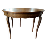 Louis XV style round or half-moon table with three extensions