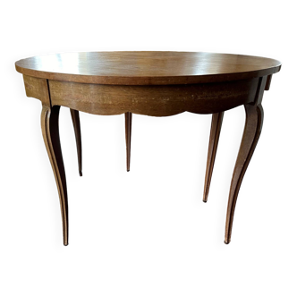 Louis XV style round or half-moon table with three extensions