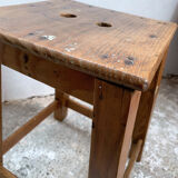 Wooden workshop stool