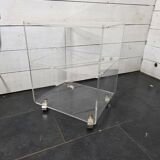 1970s Plexiglas Bedside Table