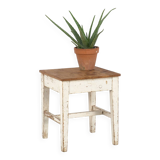 Antique white wooden bedside table (circa 1920)