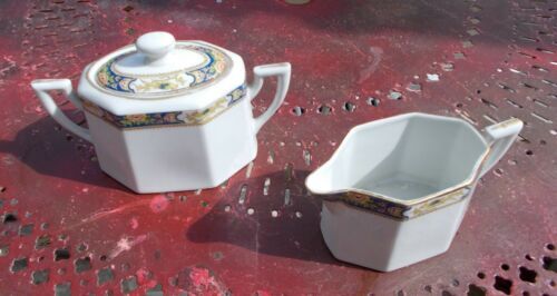 1 pot pourer and sugar porcelain of Limoges Voisin Art Deco