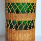 XL bottle lamp foot dressed in rattan 50s