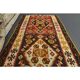 1970s Turkish Oushak Handmade Wool Cotton Red Runner 127x321
