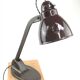 Lampe allemande 1930 émail brun marron bauhaus