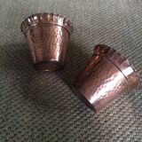 Paire de cache pots en cuivre