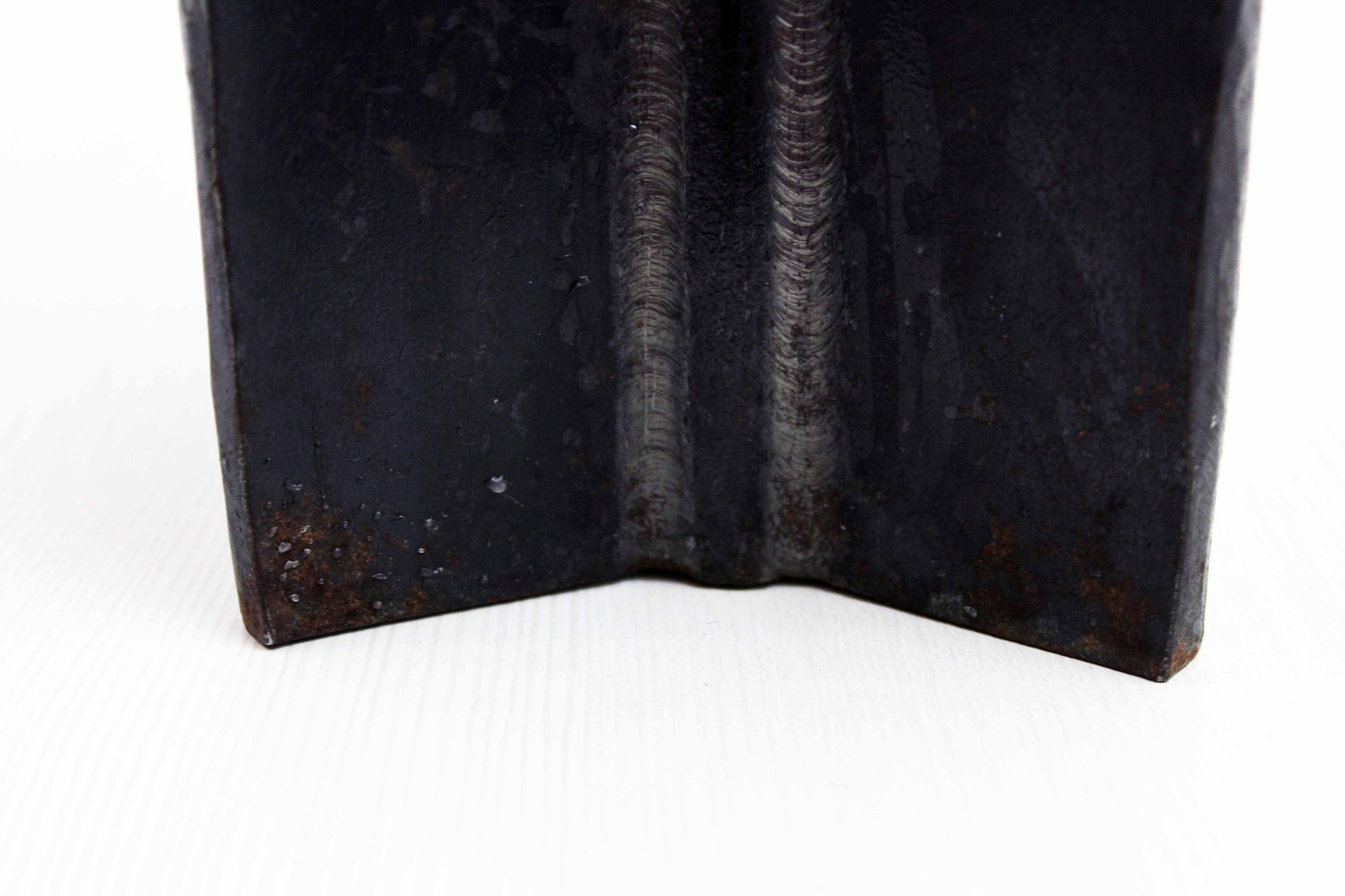 Brutalist cast iron candle holder