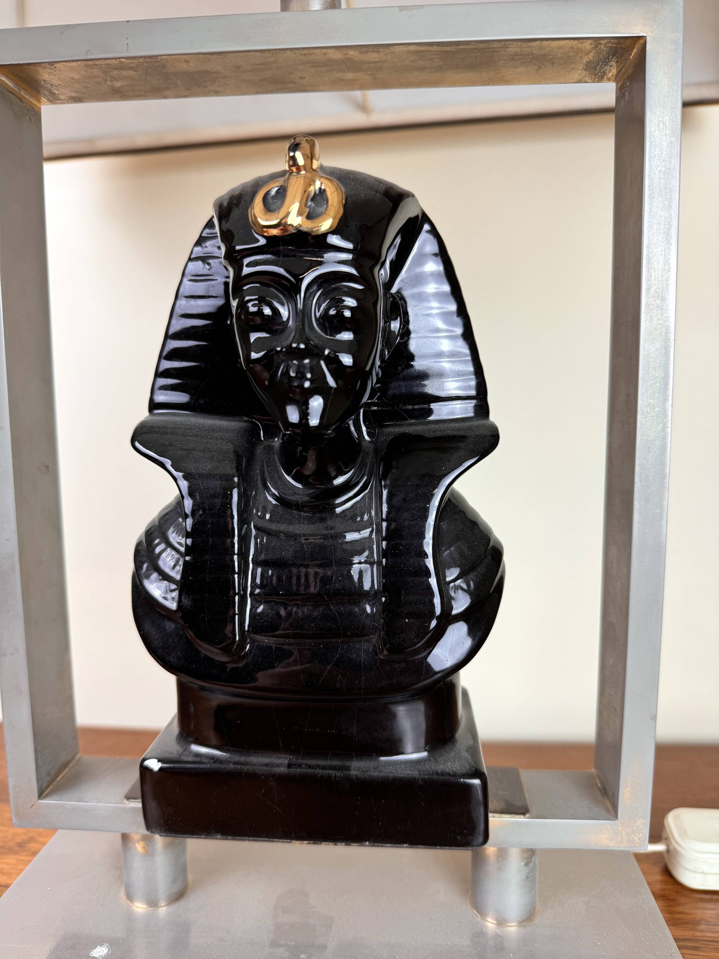 Ceramic desk lamp signed Paolo Traversi Italy circa 1975-1980