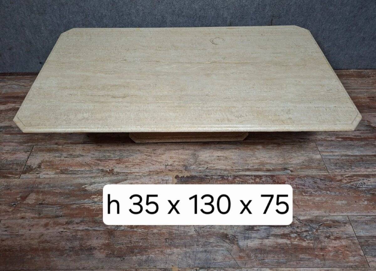 Travertine coffee table – 1970s work