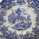 6 earthenware plates with floral and pastoral scene motifs