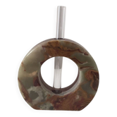 Vase Soliflore en marbre onyx vintage Design 1960