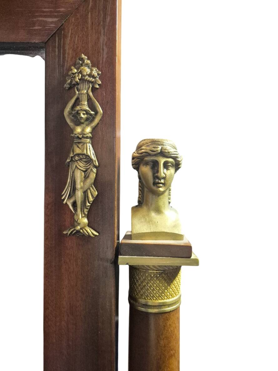 full-length mirror in mahogany Empire style