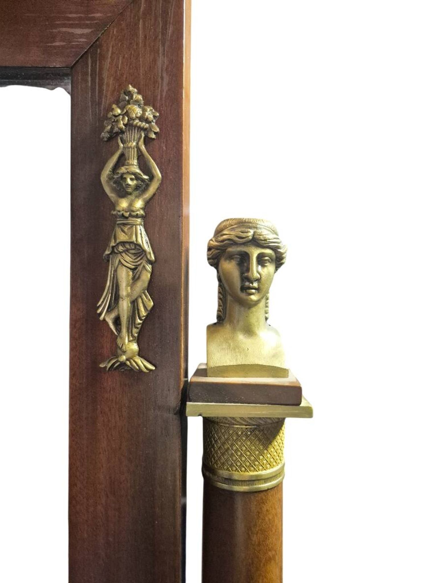 miroir sur pied en  acajou style empire