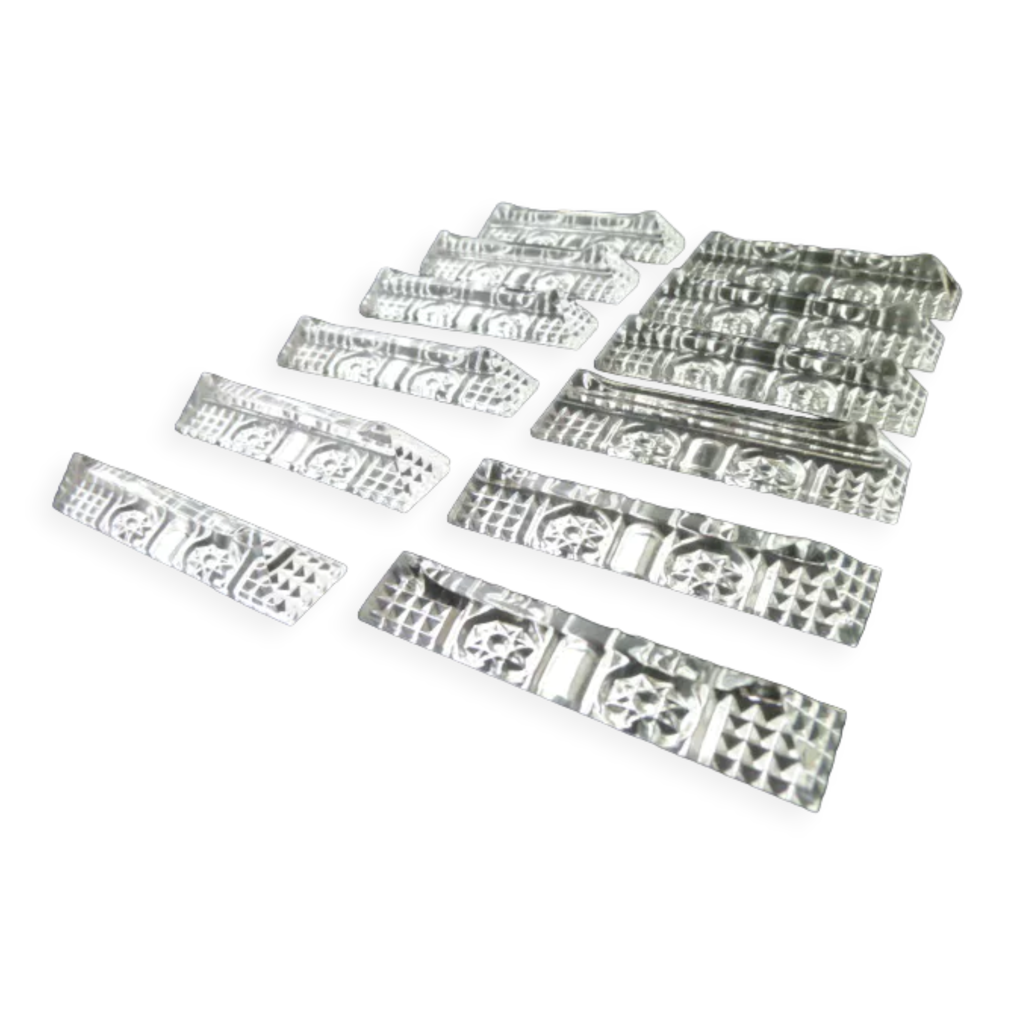 Box of 12 holders triangular lead crystal knives