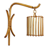 Rattan and bamboo wall lamp XL