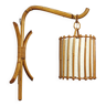 Rattan and bamboo wall lamp XL