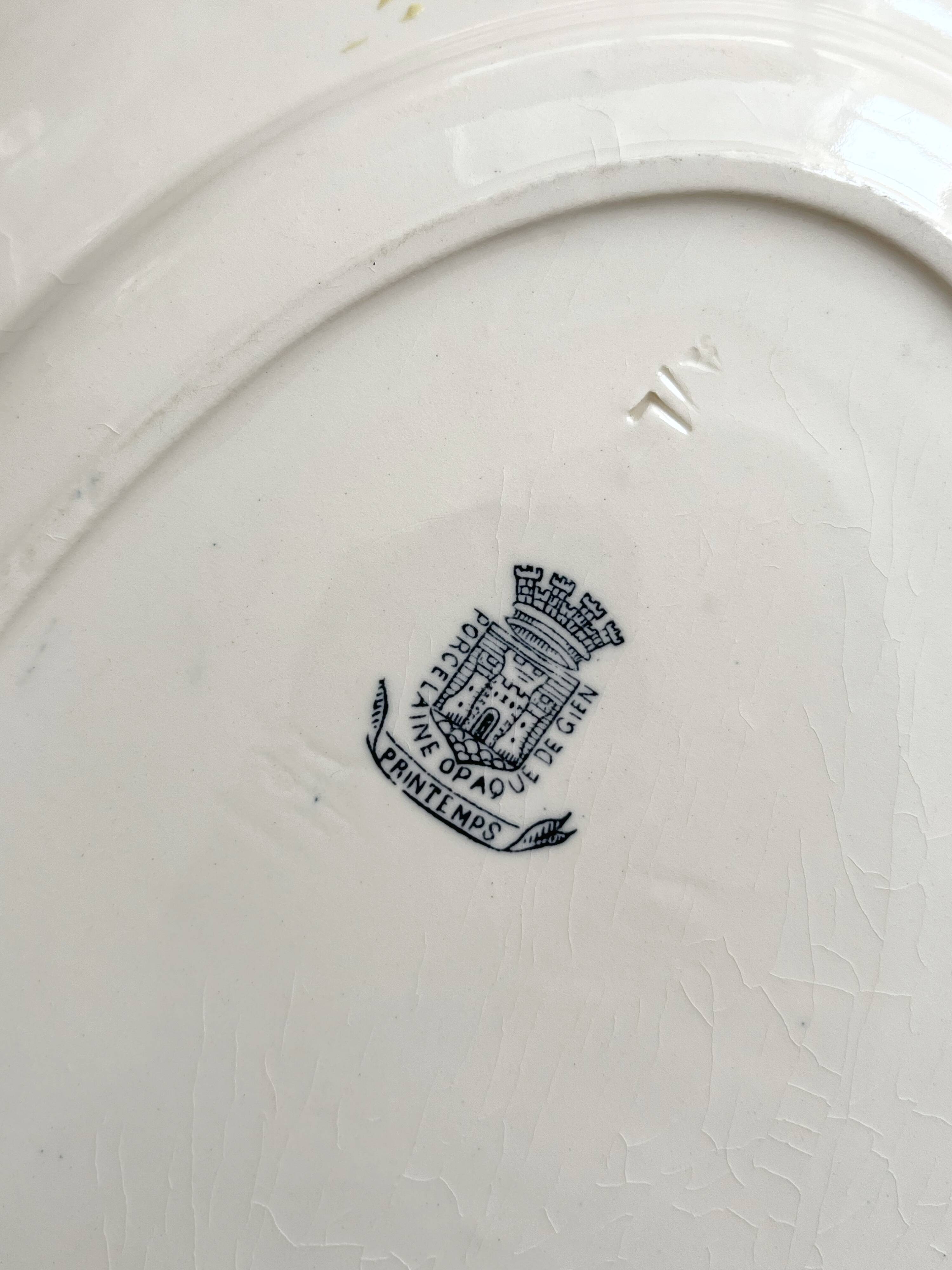 Oval iron earth dish "Spring" Opaque from Gien