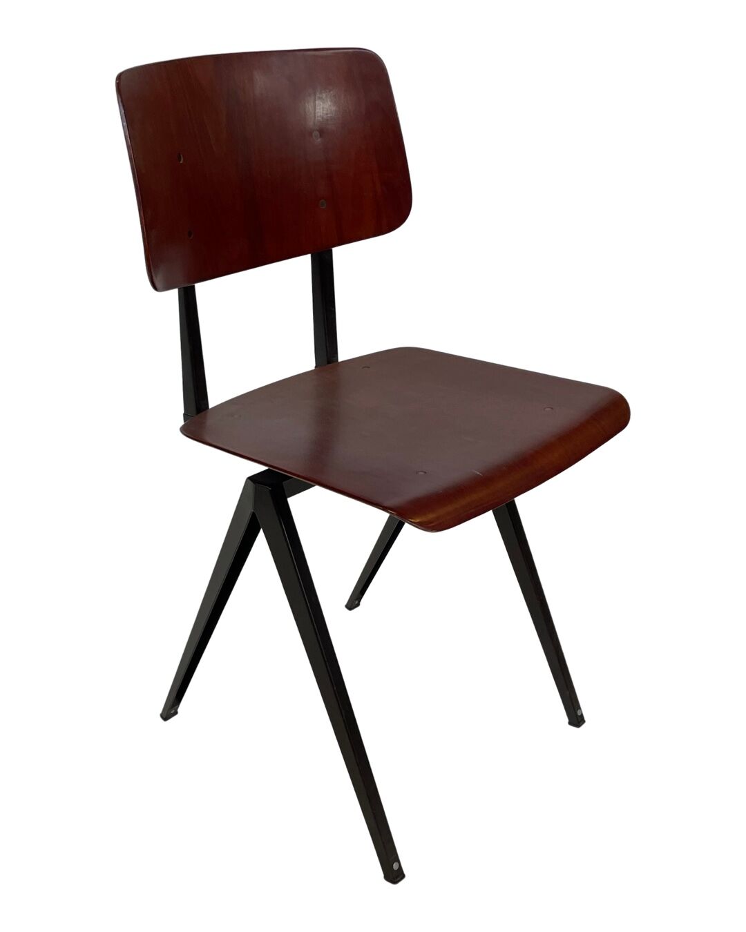 Bureau vintage Galvanitas Netherland avec chaise design hollandais des années 70