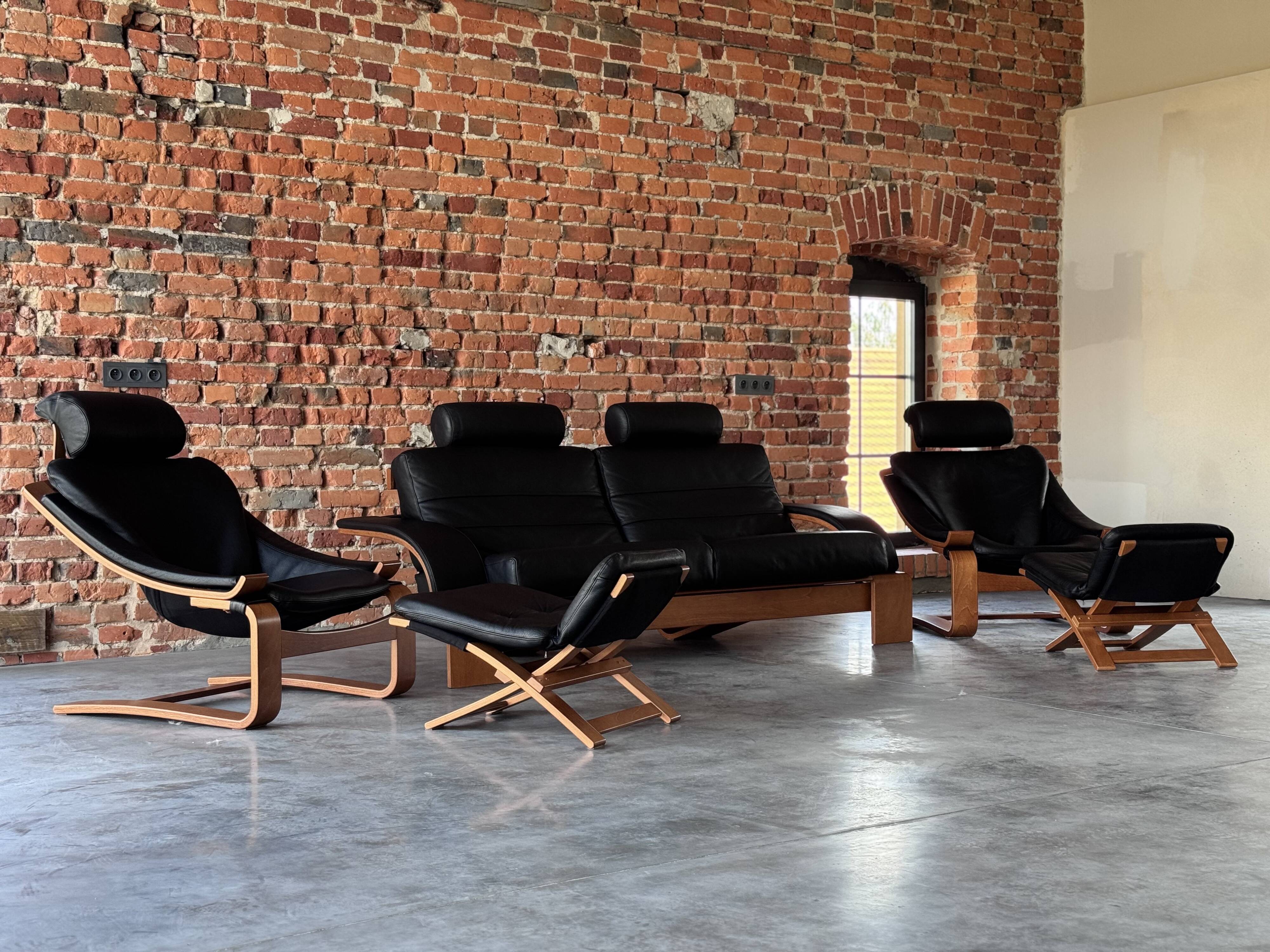 Museum-Grade "Kroken" Lounge Set by Åke Fribytter for Nelo Möbel, Sweden