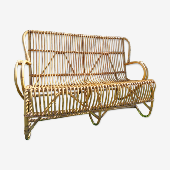 Bench into rattan 2 seater