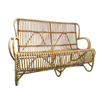 Bench into rattan 2 seater