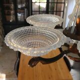 Art Deco lustre, opalescent glass, Ezan & Petitot, signed.