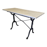 Ancienne table de bistrot dessus marbre
