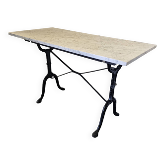 Ancienne table de bistrot dessus marbre