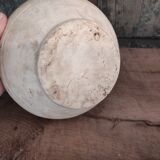 Vintage French salad bowl in white clay