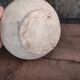 Vintage French salad bowl in white clay