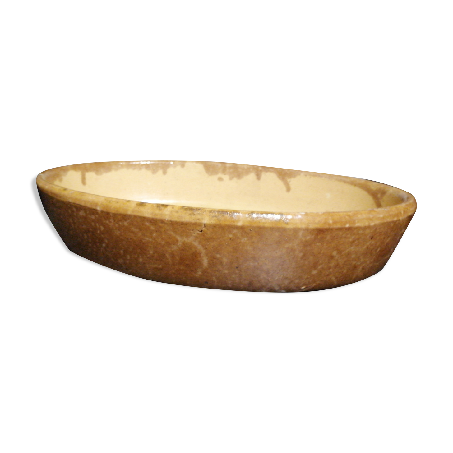 Glazed terracotta dish