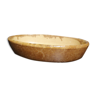 Terracotta varnished dish