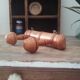 Vintage wall coat rack in wood circa 60/70 years