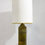 Lampe en céramique verte Bitossi, Italie milieu XXème