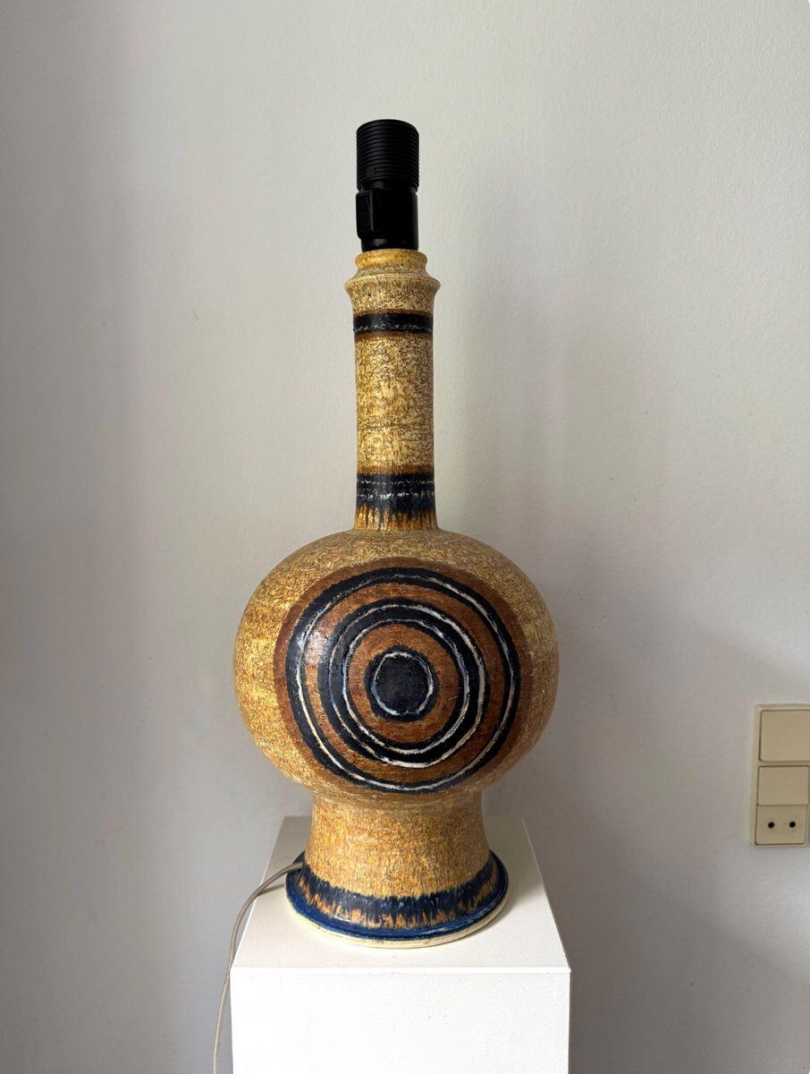 Ceramic table lamp by Jette Hellerøe for Axella, Denmark, 1960s