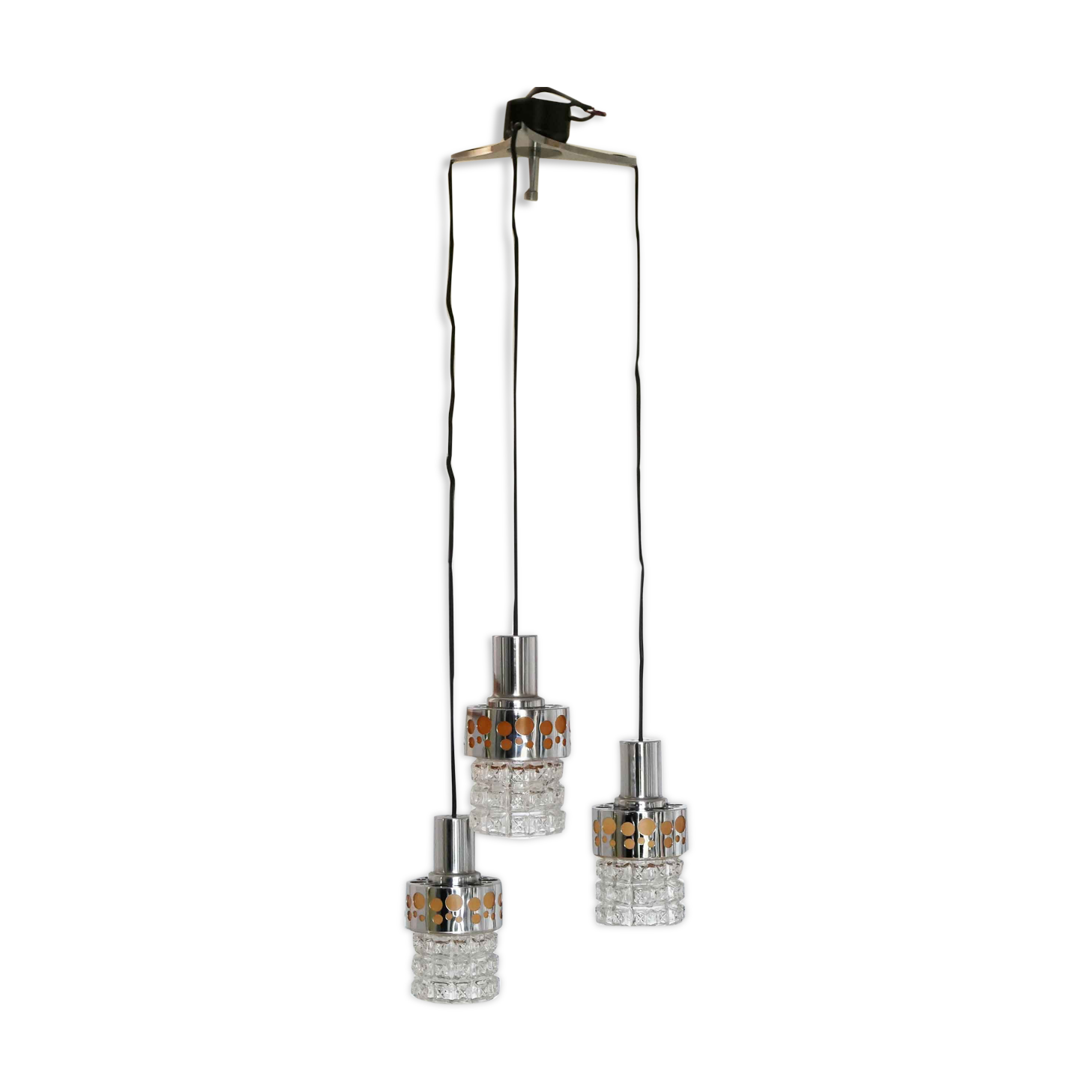 1970s hanging Raak 3 lights