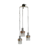 Suspension années 1970 Raak 3 lumières