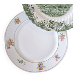 Mismatched antique dinner plates